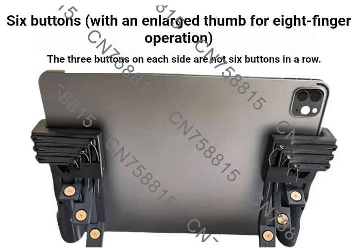for Android No Auto Clicker，6-Key 8-Finger Game Controller for iPad Tablet PUBG Mobile Mechanical Buttons