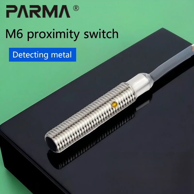 

M6 Miniature Inductive Proximity Switch Metal Sensing Sensor NPN Three-wire Normally Open 24V