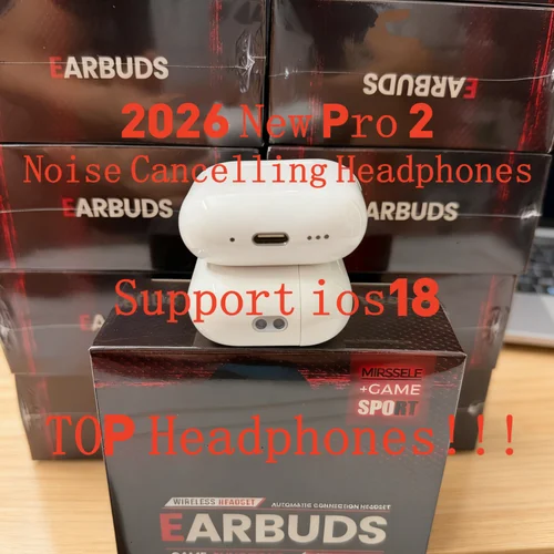 Imagen 1 del producto Alta calidad 2026 nuevos auriculares inalámbricos Bluetooth Pro 2 Air4 con cable tipo C y auriculares para juegos con cancelación activa de ruido HiFI