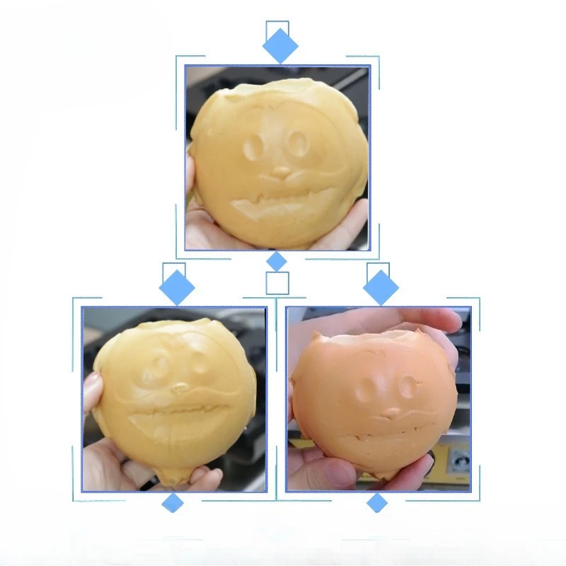Commercial ice cream waffle machine, big mouth monkey ice cream muffin equipment