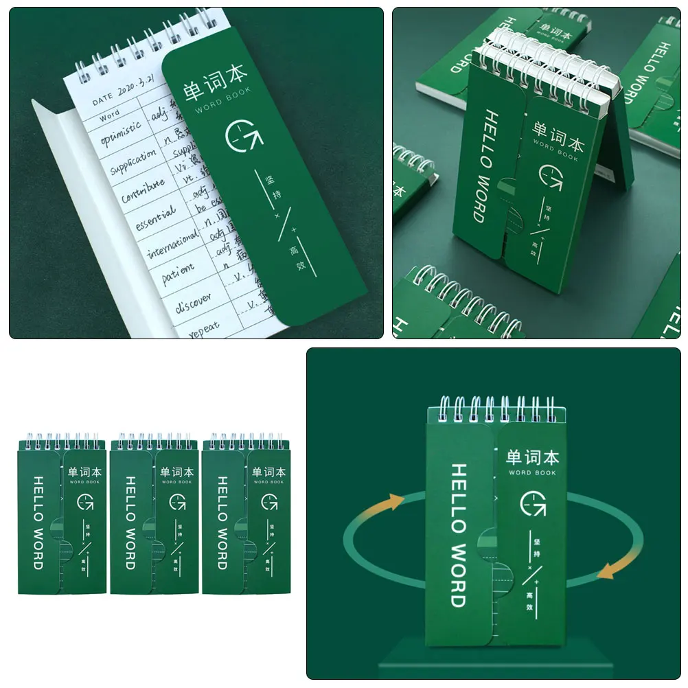 

3 Pcs English Word Notepads Vocabulary Journal Notebook Students Diary Book Writing Notepad Portable Lightweight