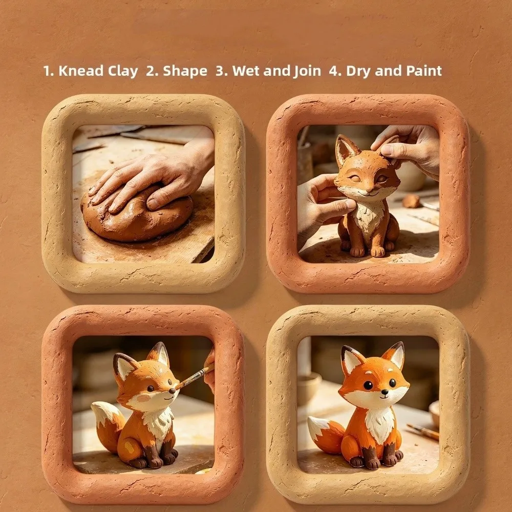 500g Per Bag Ceramic Clay Baking Type 1180-1280 Degrees Firing Sculpture Clay High Temperature Free Forming DIY Clay