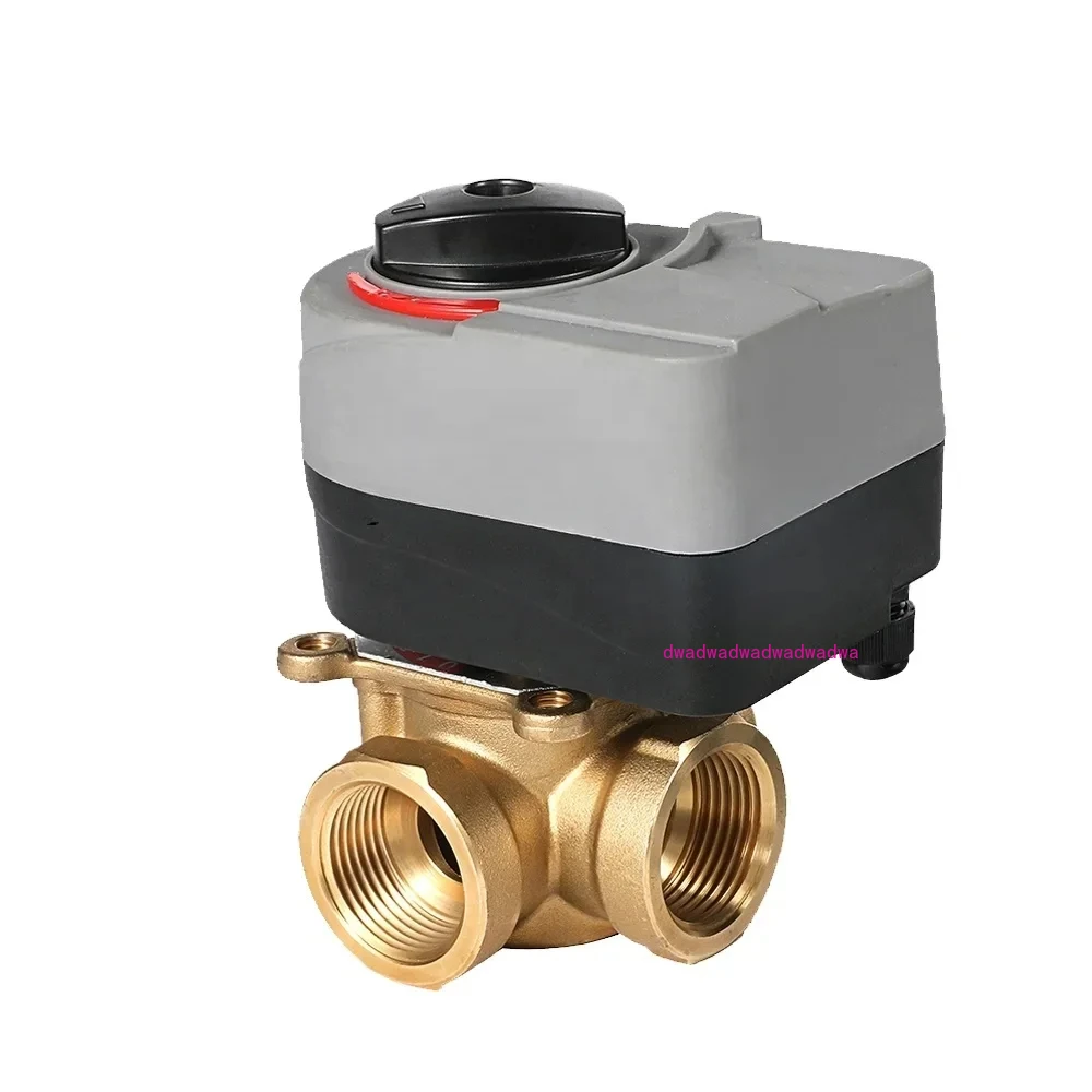 

Rotary Actuator 3 way Brass Motorized Thermostatic Water Mixing Diverting Valve