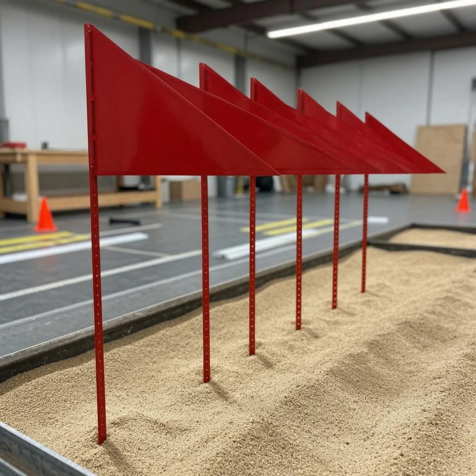 5 Pieces Triangular Flag Red Pennant Flag