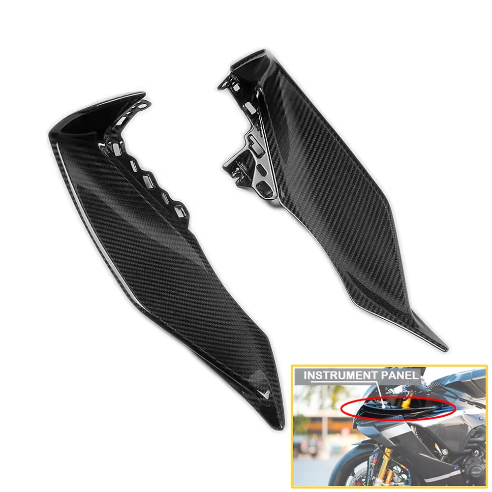Motorcycle Real Carbon Fiber Dashboard Side Panel Cover Fairing for 2020-2025 R1 R1M