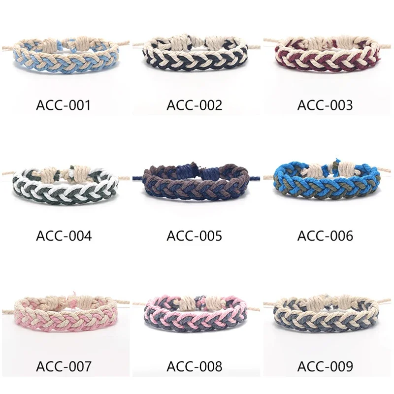 1pc Classical Ethnic Handmade Bracelet Summer Beach Braid String Cotton Wrap Woven Rope Friendship Bracelets for Women Men