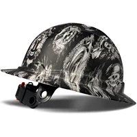 Casco de seguridad de ala completa para ingeniero, gorra de trabajo de construcción para hombres, cascos de seguridad aprobados por la CE, patrón de fibra de carbono parasol