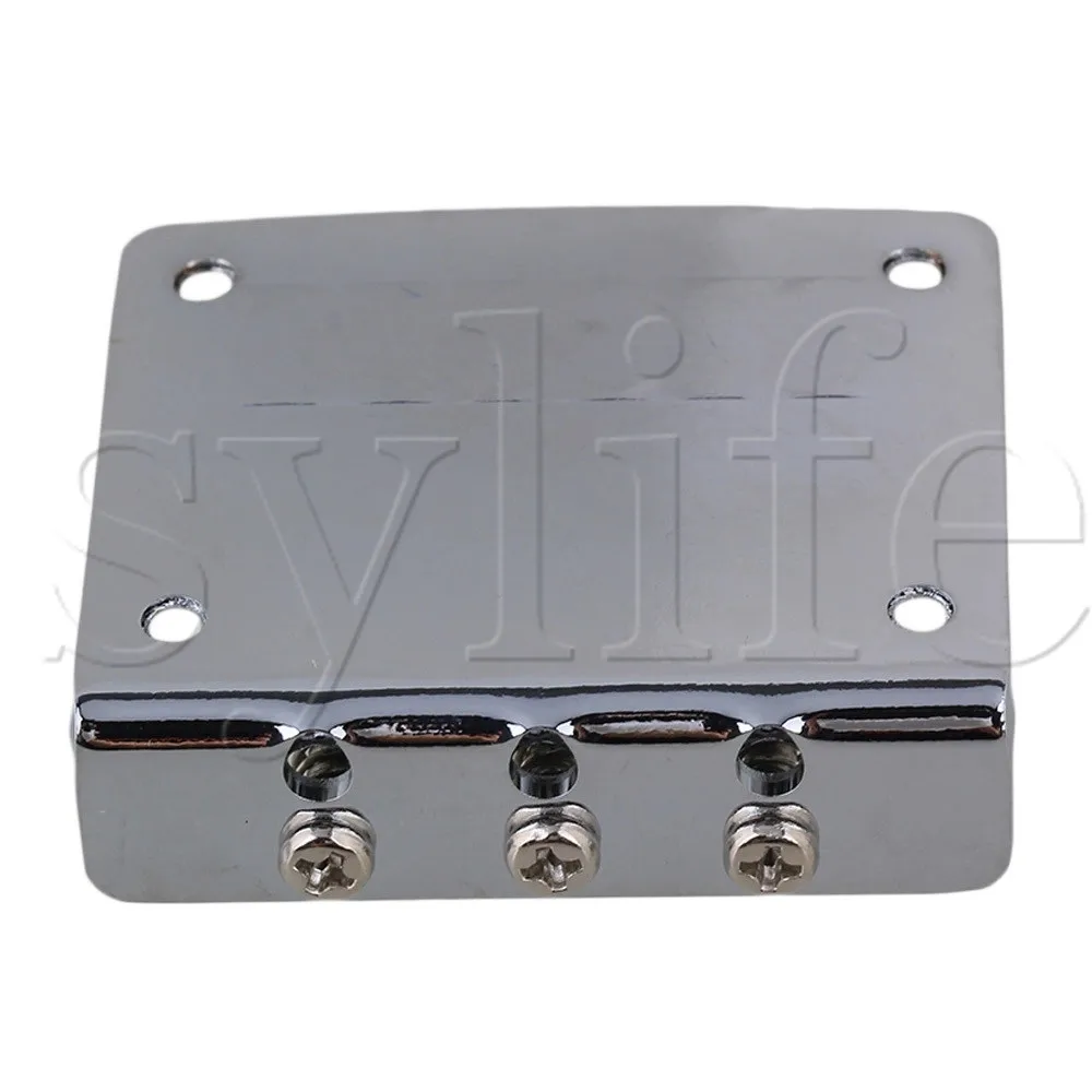 Silver Cigar Box Electric Guitar 3 String Bridge with Screws Zinc Alloy