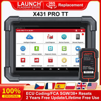 LAUNCH X431 PRO TT Car Diagnostic Tool OBD2 Scanner Full Systems ECU Coding Active Test VAG Guided DBScar VII ADAS Calibration
