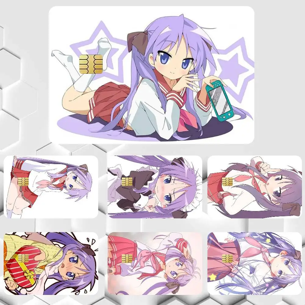 kagami Hiragi Lucky star   Sticker Film Tape Skin for Credit Card Debit Card Waterproof Stickers