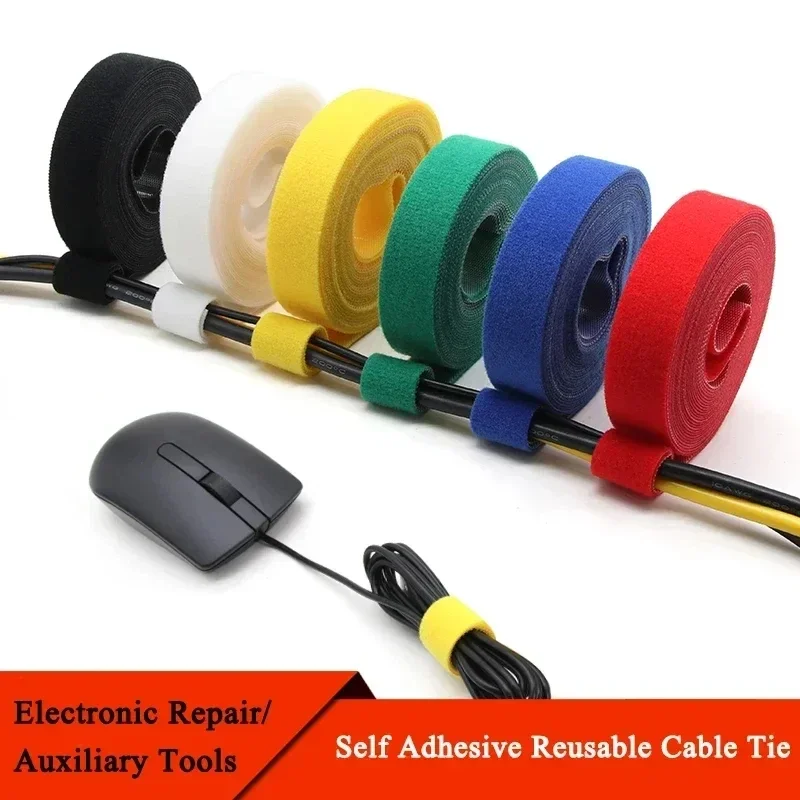 Cable Ties Reusable Loop Bundle Self Adhesive Fastener DIY Accessories Nylon Strap Organizer Clip Wire Holder Management