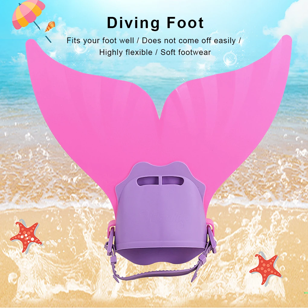 Safe And Convenient Swimming Costume Mermaid Tail Mono Fin Flippers Topside Snorkel Fins Unique