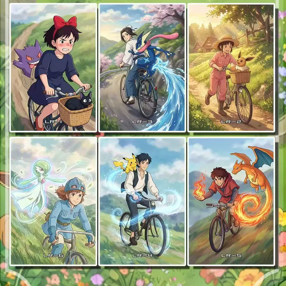 Wholesale New Hayao Miyazaki and Pokémon A6 Collection Art Board Anime Characters Union Colorful Cardboard Children's toy gifts