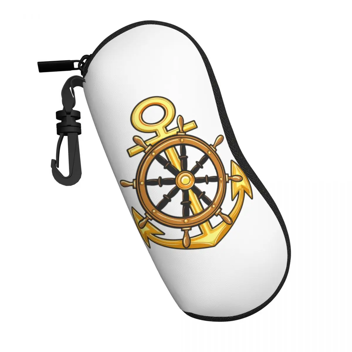 Custom Nautical Sailor Anchor Sunglasses Soft Case Neoprene Zipper Shell Eyeglass Case Protective Box For Glasses