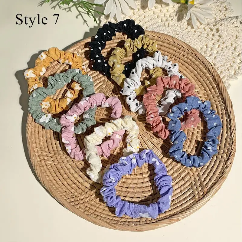 10pcs/set Woman Silk Hair Scrunchies Solid Colors Rubber Band Girls Ponytail Holders Hair Ties 6cm Hair Rope Hair Accessories