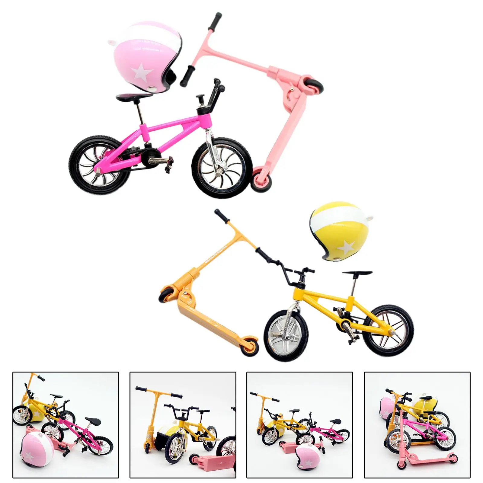 Mini Model Bicycle Toy Mini Desktop Decoration Dollhouse Decoration Accessories for Dollhouse All Ages Children Girls Boys