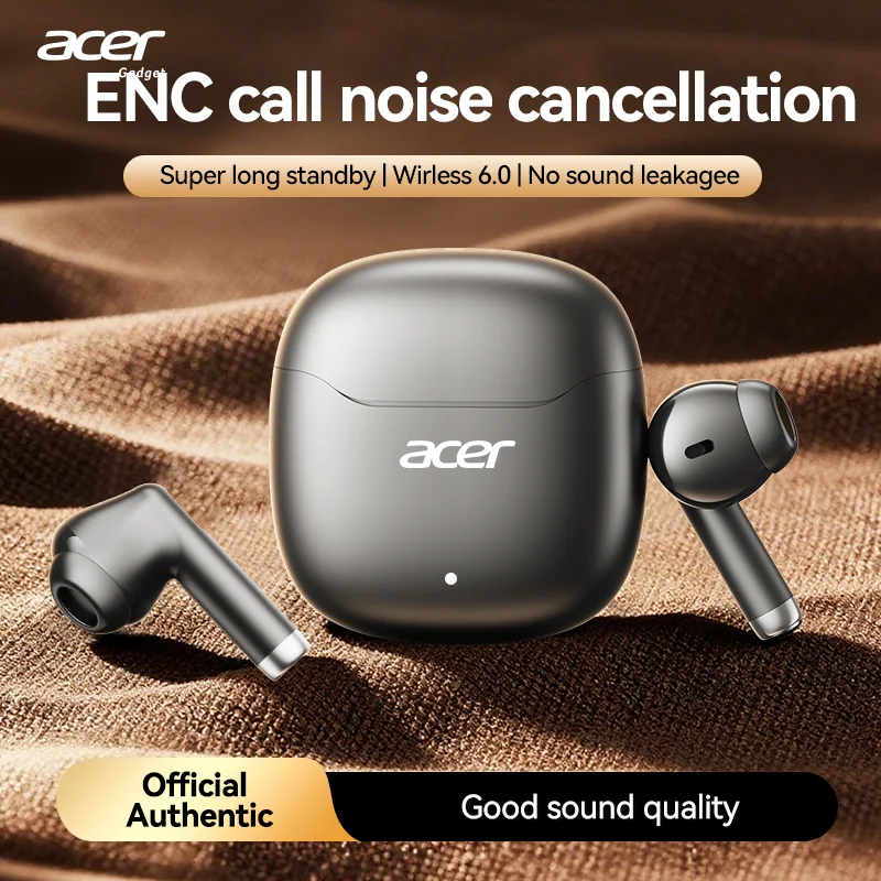 سماعة بلوتوث لاسلكية Acer Ohr617، تصميم داخل الأذن، ميكروفون مدمج عالي الوضوح، تقليل ضوضاء المكالمات، جودة صوت ستيريو، صغير، مدمج، مريح في الارتداء، مع علبة شحن من النوع C #1