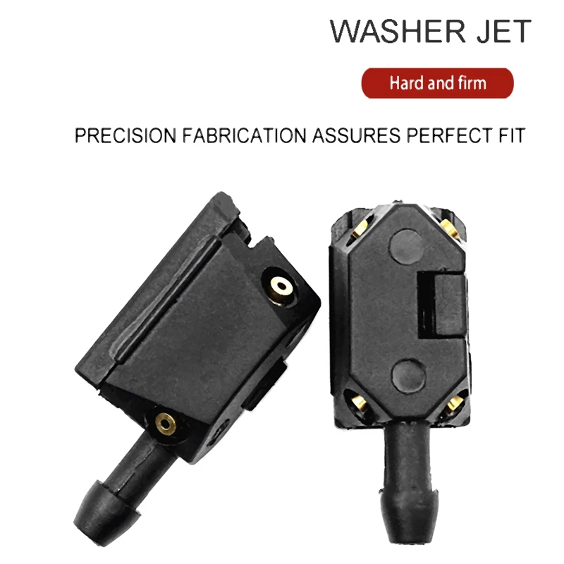 2Pcs Windscreen Washer Jet Universal Black Car Arm Windscreen Washer Wiper Blade Water Spray Jets Nozzle Accessories