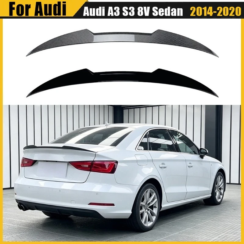 

Rear Trunk Tail Wings For Audi A3 S3 8V Sedan 2014-2020 Fixed Wind Spoiler Tail Fin Body Kit Tuning Cars Accessories Parts