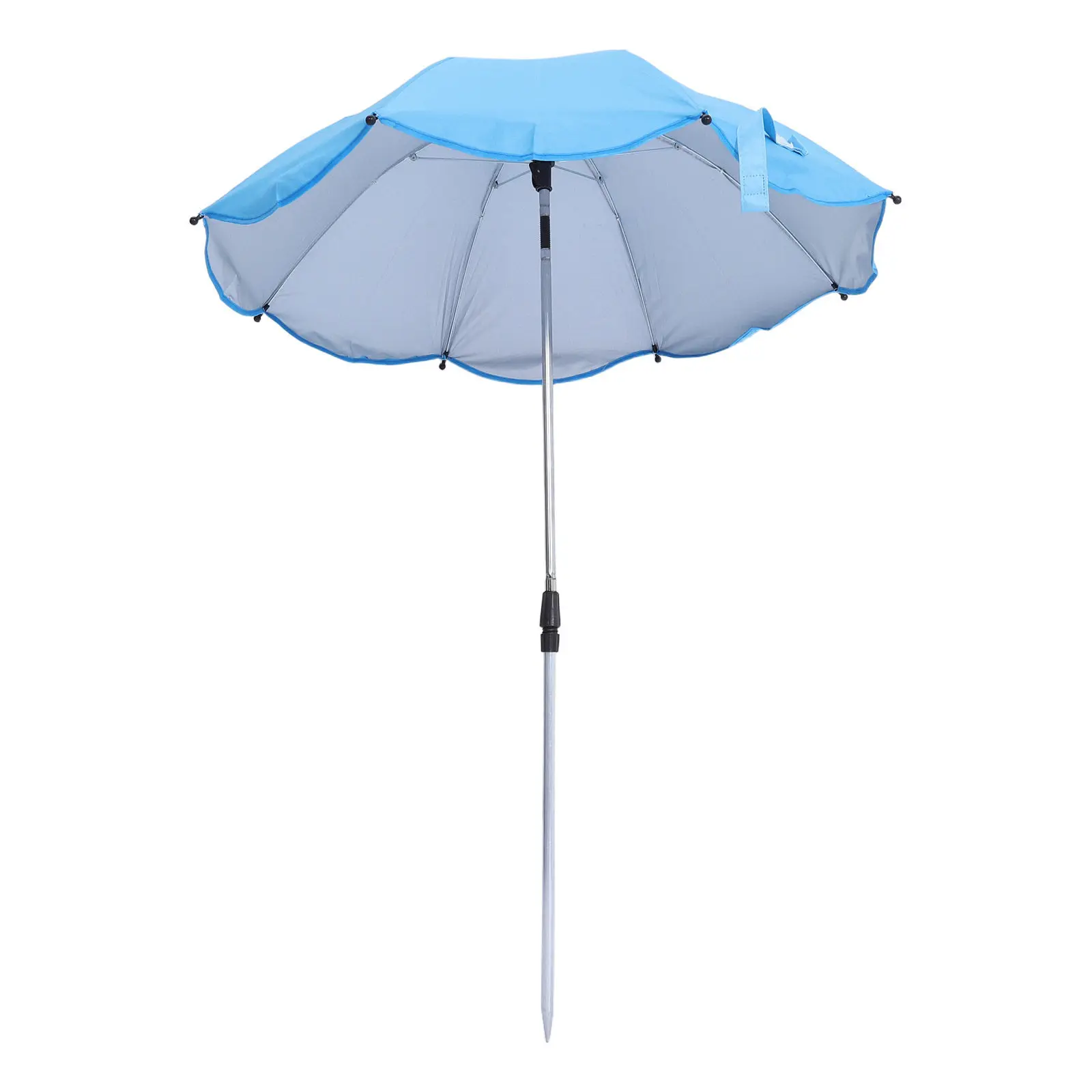 Plant Sunshade Umbrella Outdoor 43.3 Garden Umbrella Shade Adjustable Telescopic Pole Stable Ground Insert for Potted Flowers