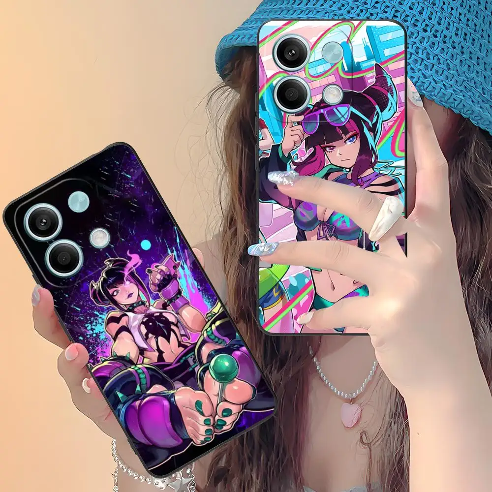 

Чехол для телефона Street Fighter Juri Han для Xiaomi Redmi 15 14 13 12 A5 3 2 1 C Plus 4G 5G с цветным принтом, роскошный красивый чехол