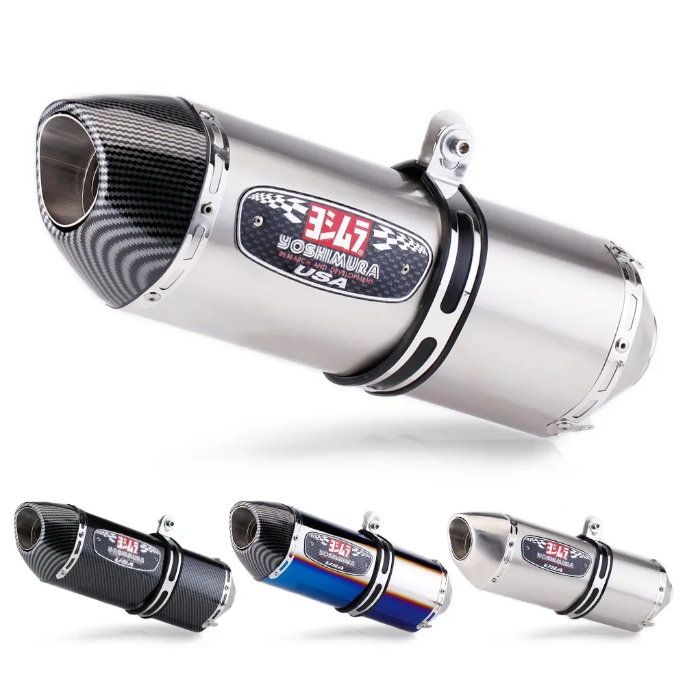 51mm Universal Motorcycle Yoshimura R77 Modified Exhaust Pipe Db Killer Silencer For Honda Pcx 125 150 C650gt Tmx530 Cb500