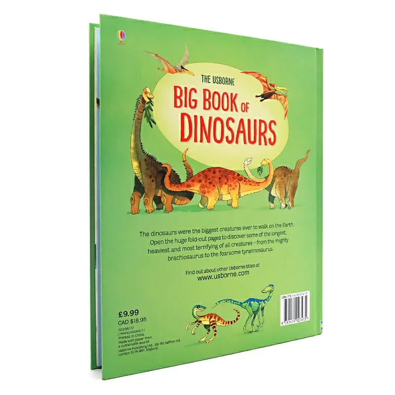 The Usborne Big Book of Dinosaurs, Children's books aged 3 4 5 6, English Popular science picture books, 9781474927475
