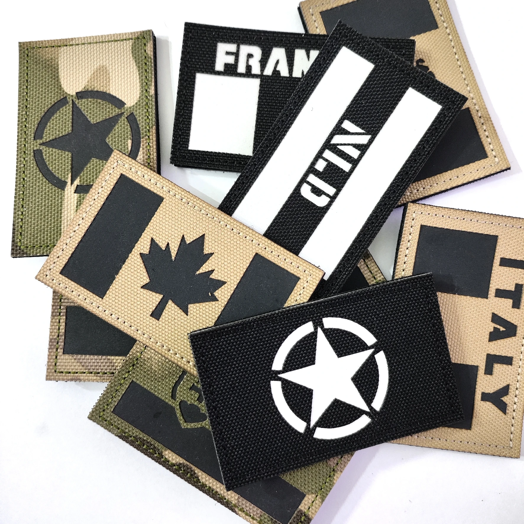 Bandeira Refletiva IR de Nylon para Neve, Patch Tático para Mochila, Braçadeira e Chapéu para Uso Externo