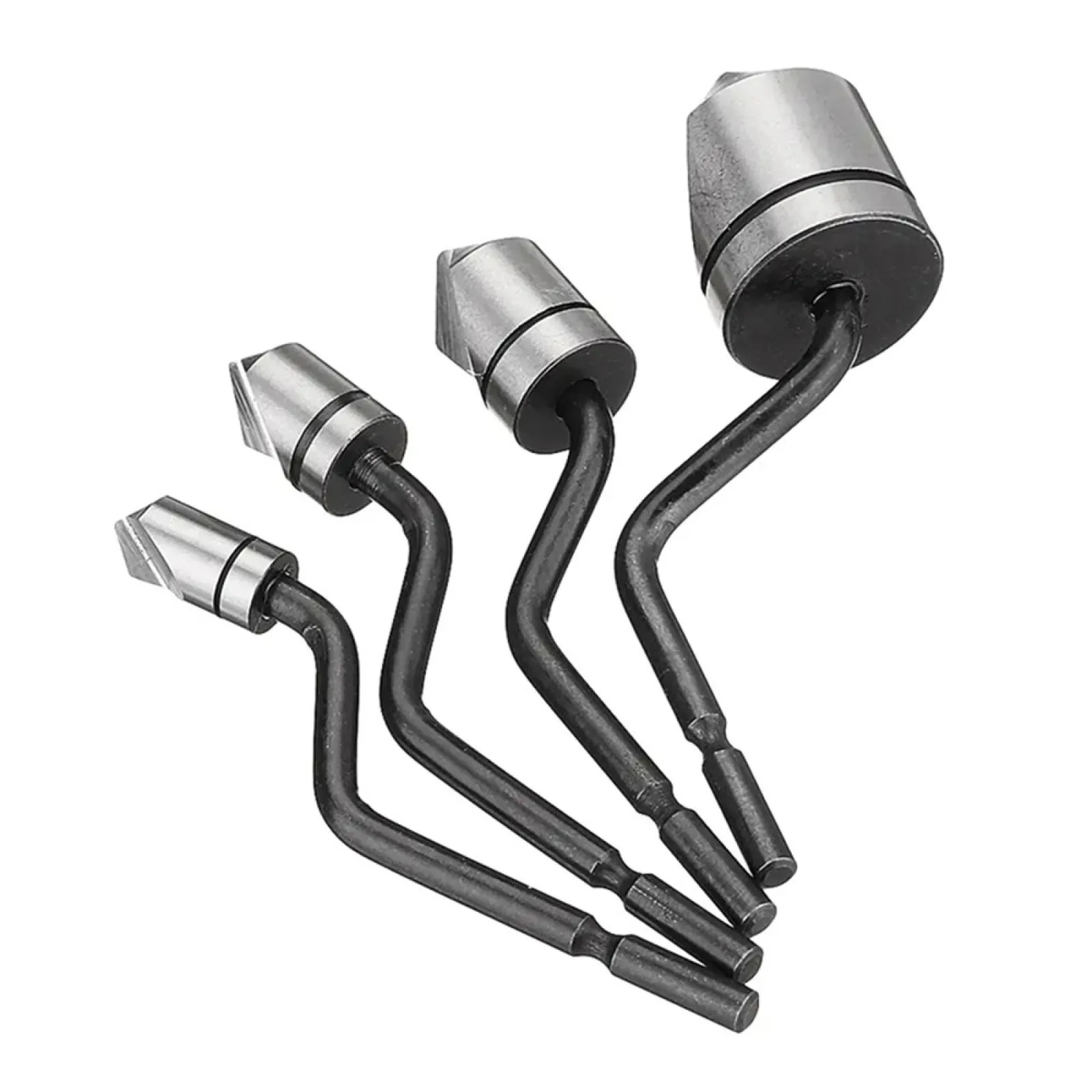 90 Degree Chamfering Cutter Deburring Tool M2 High Speed Steel Hand Held Countersink Edge Trimming Bit Set
