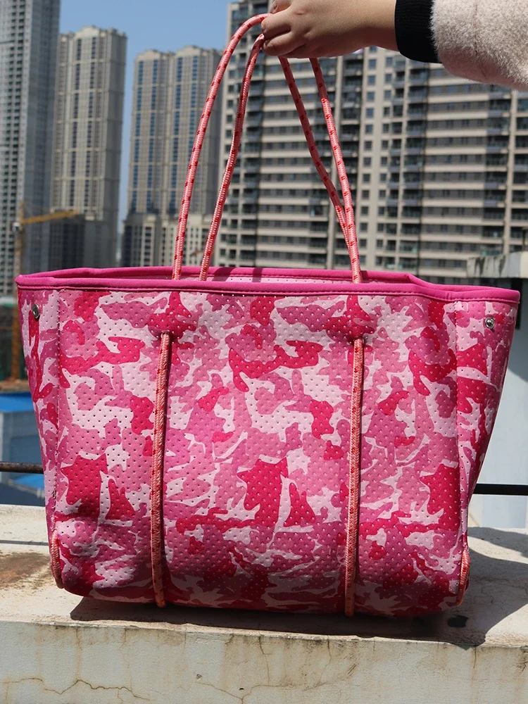 

Vivi Luxury Women Shoulder Bag Large Beach Neoprene Light Handbags Bolsas Female Travel Vacation Composite