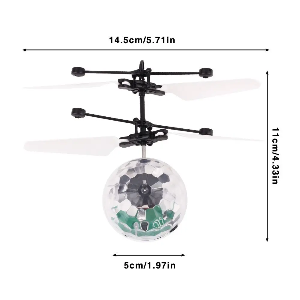 Czujnik ręcznie sterowany helikopter samolot latająca kryształowa kula podświetlany samolot indukcyjny Mini Drone zabawki podświetlany dron w kształcie kuli