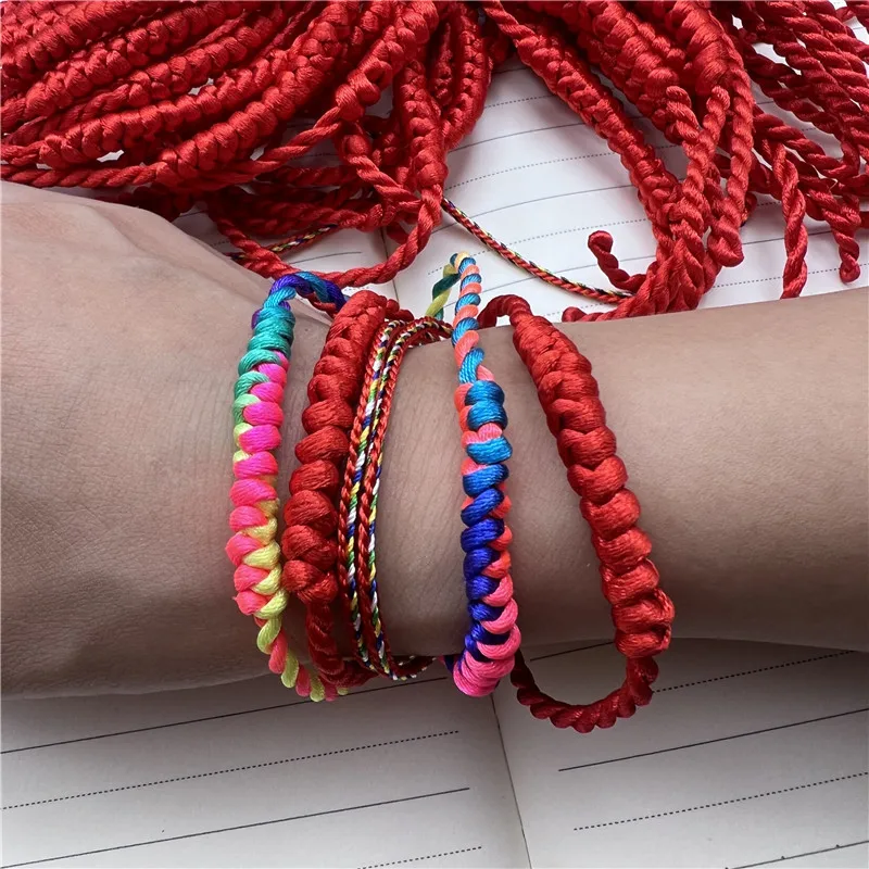 10-20pcs Fashion Lucky Mixed Color Red Thread String Multi Hand Rope Peach Blossom Gift Wholesale Men And Women Jewelry Lovers