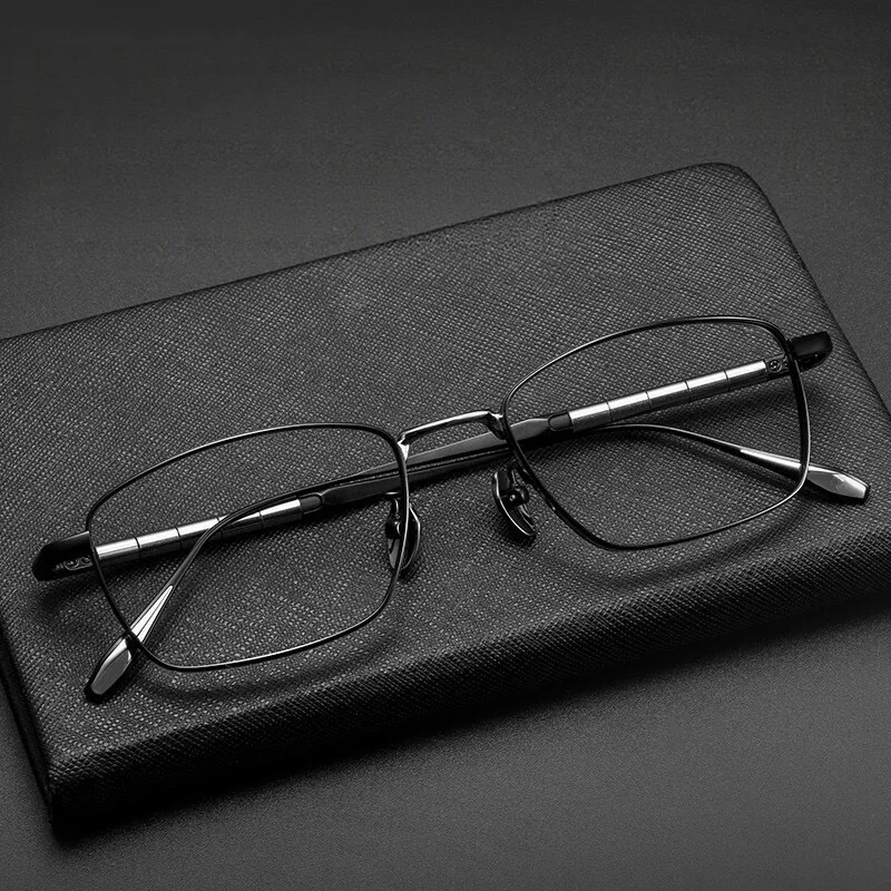 

Профессиональная оправа для очков из чистого титана, ультралегкая, для мужчин, деловая, с полной оправой, для коррекции близорукости и работы руководителя