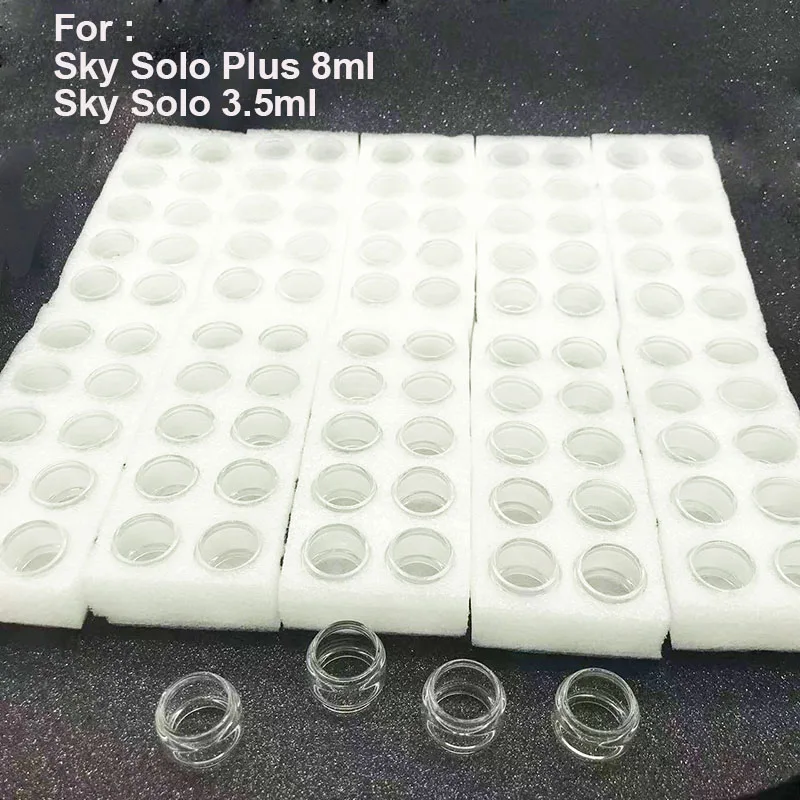 100PCS Bubble Glass Tube Tank for Vaporesso Sky Solo Plus 8ml Sky Solo 3.5ml Replacment Glass Tank Party Favors