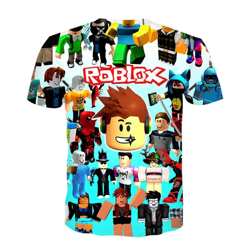 

New ROBLOXS Game Clothing 3D Digital Print Breathable T-shirt Cartoon Round-neck Casual Short-sleeved Top Adult Clothing