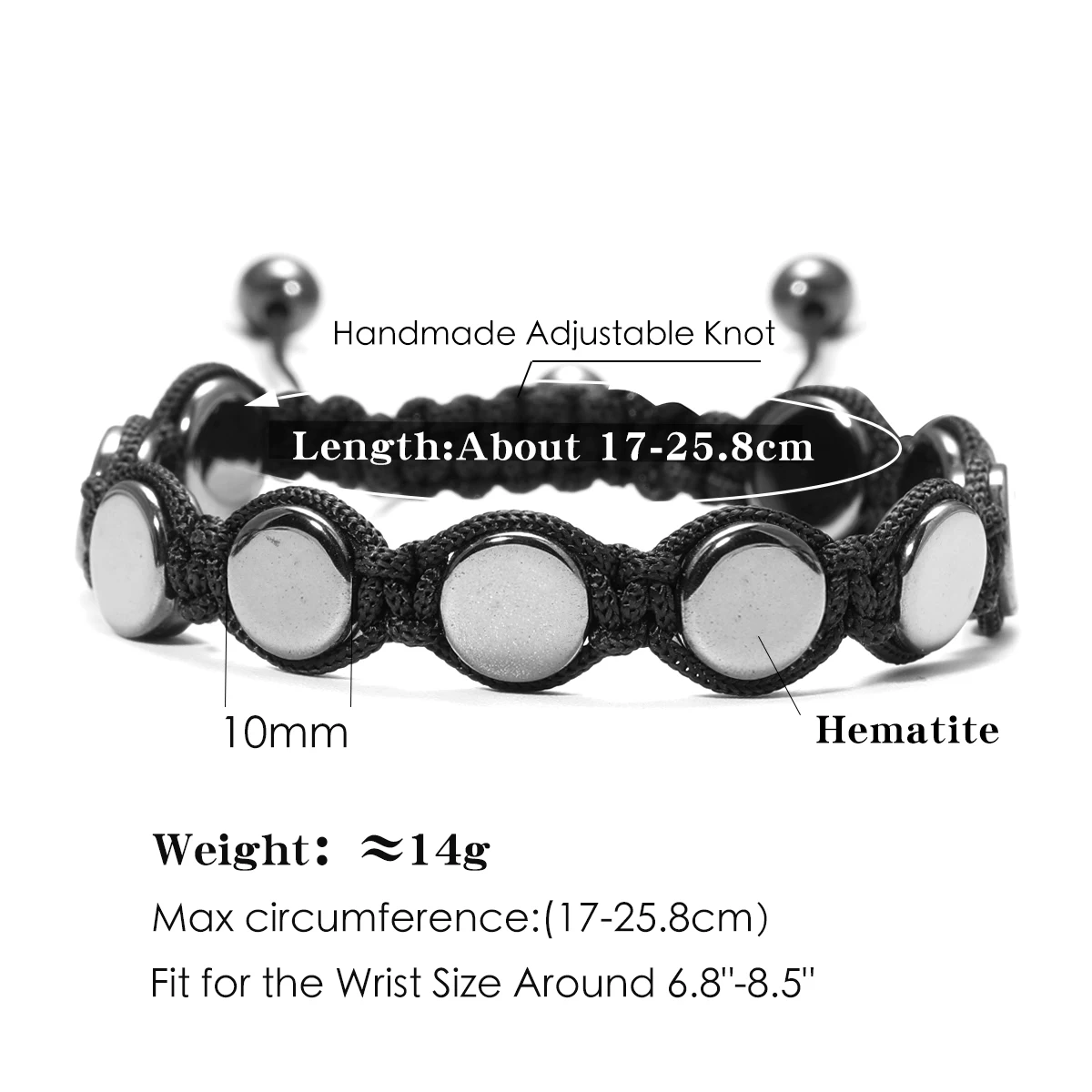New Hematite Bracelet Men, Hematite Bracelet, Naturally Support , Restore Confidence, Nhance Mental Clarity & Focus