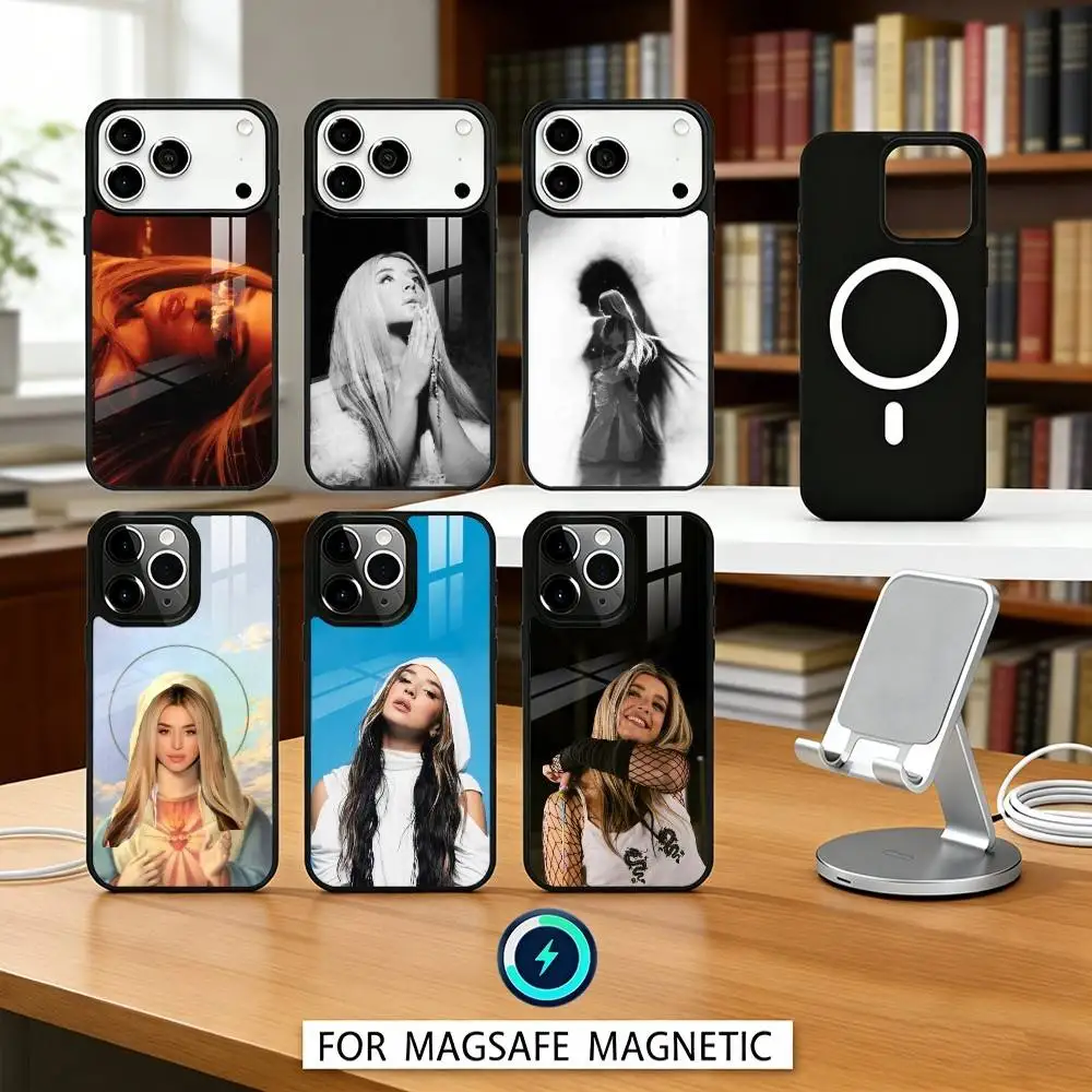 

Магнитный чехол для телефона Cute L-Lola Singer I-Indigos для iPhone 17 16 15 14 13 12 Pro Max с поддержкой беспроводной зарядки Magsafe