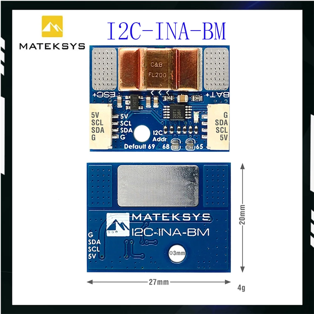 MATEK ULTRA-PRECISE 12C POWER MONIOR12C-INA-BM Power Monitoring Module For FPV Unmanned Aerial Vehicles