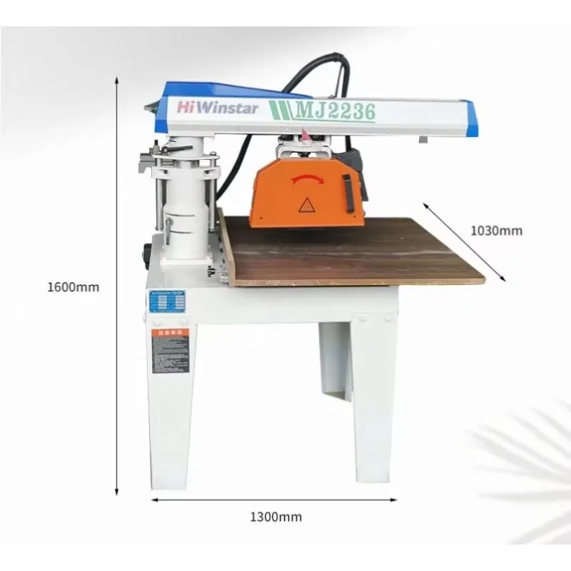 

Mj2236 Industrial Portable Wood Saw Machine Radial Arm Saw Controllable Feed Rate Woodworking Sawing Machine Semi-Automatization