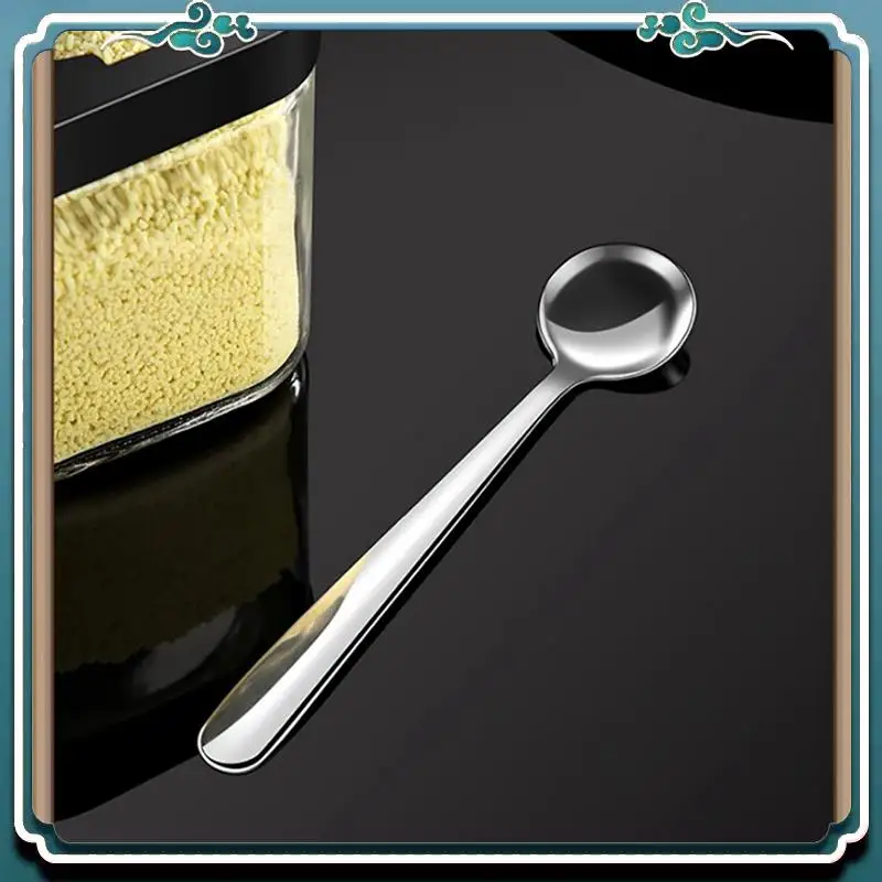 

A67K-3X Glass Storage Jars Spice Containers Set With Stainless Steel Lids And Spoons For Sugar Serving Salt Coffee Tea