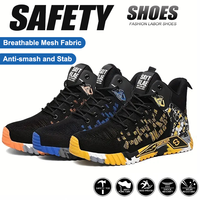 Indestructible Steel Toe Safety Shoes Anti-Puncture Men's Work Shoes Lightweight Slip Resistant Abrasion Resistant Work Boots