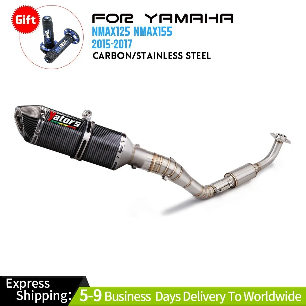 

Front Link Pipe Exhaust Mufflers Full System Slip-on For Yamaha NMAX125 NMAX155 Exhaust Systems Exhausts Pipes