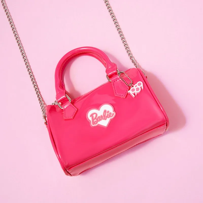 Anime Miniso Barbie borsa a tracolla moda donna Cartoon Cute Girl borsa a tracolla portatile Kawaii borsa cosmetica di grande capacità