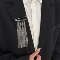 Accessoire costume personnalisé Anti-Flash perle collier broche suspendu ornement Ins étanche cristal gland chaîne broche 1