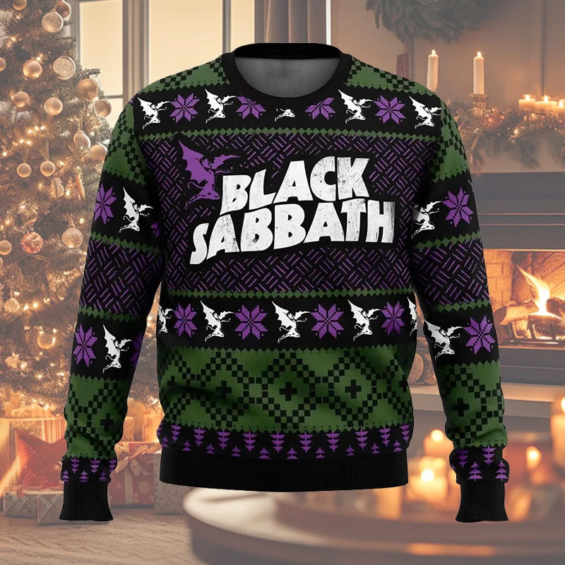 New Hot Selling Christmas Black Fashion Hoodie 2026 New Christmas Holiday Men's and Women's Cartoon Spring and Autumn Sportswear