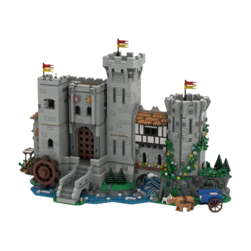 

MOC Medieval Castle Model Building Set - Small Part Jigsaw Puzzle Blocks 3845 Pieces - Suitable for All Those Who Love Assemblin