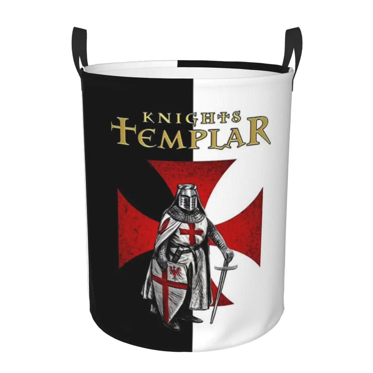 Templar Shield Cross Knights Templar Dirty Laundry Baskets Folding Large Waterproof Clothes Sundries Basket For Home Children's