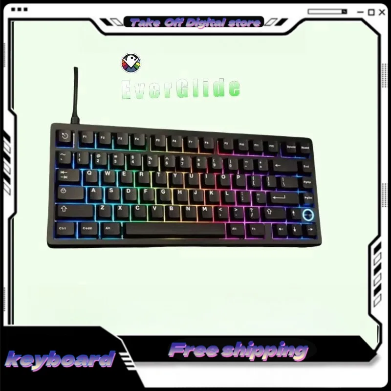 Everglide Su75 Magnetic Axis Keyboard 8k Rgb Rt High Precision Customized Aluminum Alloy Mechanical Keyboard Gaming Keyboard