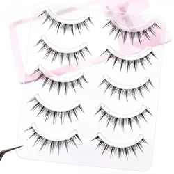 Lashes Wispy Eyelashes 3D Effect Curling Easy to Apply Reusable Strip Lashes for DIY Makeup Use Beauty Salon