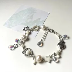 wave to earth bracelet | flaws and all | handmade beaded bracelet | white jewelry | w2e merch